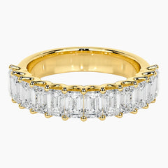 Chic 3x5mm Emerald Cut Moissanite Stacking Ring
