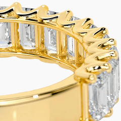Chic 3x5mm Emerald Cut Moissanite Stacking Ring