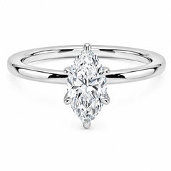 Signature Marquise Engagement Halo Moissanite Ring