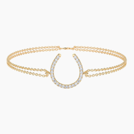 Horseshoe-shaped Moissanite Bracelet