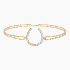 Horseshoe-shaped Moissanite Bracelet