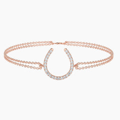 Horseshoe-shaped Moissanite Bracelet
