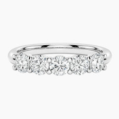 Amara Five-Stone Round Moissanite Ring