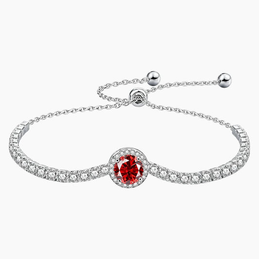 Red Gypsophila Moissanite Bracelet