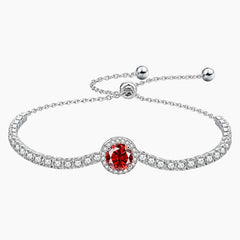 Red Gypsophila Moissanite Bracelet