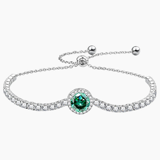 Green Gypsophila Moissanite Bracelet