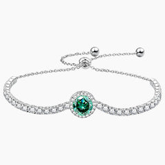Green Gypsophila Moissanite Bracelet