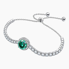 Green Gypsophila Moissanite Bracelet