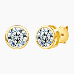 Round Moissanite Stud Earrings