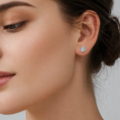 UFO Shape Moissanite Stud Earrings