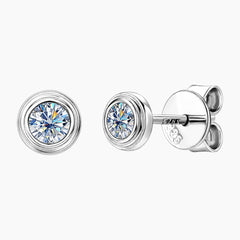 UFO Shape Moissanite Stud Earrings