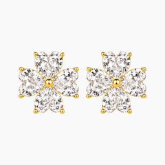 Flowers Moissanite Stud Earrings