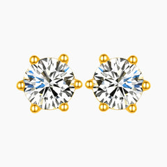Six-Prong Moissanite Earrings