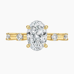 2 Carat Oval Brilliant Cut Moissanite Engagement Ring