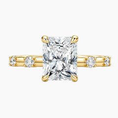 2 Carat Radiant Brilliant Cut Moissanite Engagement Ring