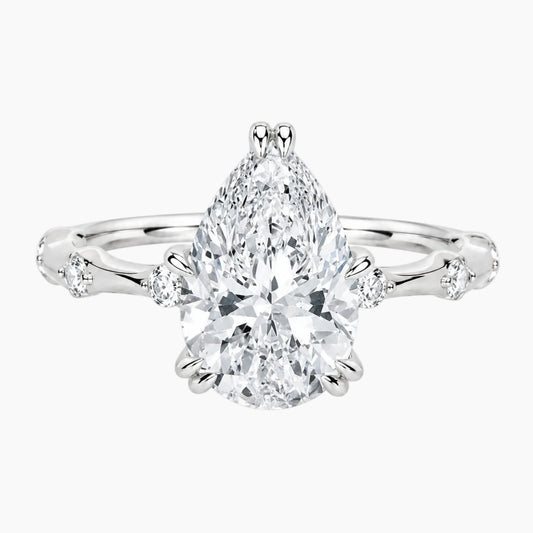 Celeste 2CT Pear Moissanite Ring