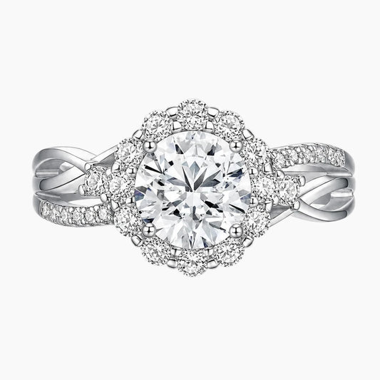 Vine-shaped Design Moissanite Ring