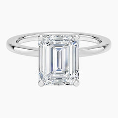 Tulip Amara Emerald-Cut Moissanite Solitaire Ring