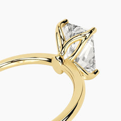 Radiant Moissanite Tulip Petal Setting Ring