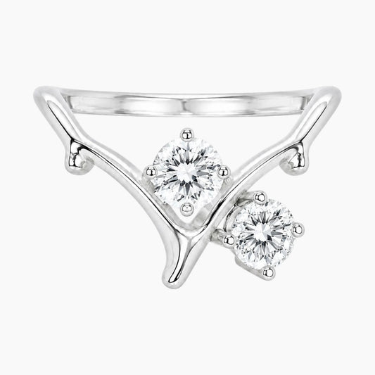 The Toi et Moi Branch 1ct TW Moissanite Two-Stone Ring