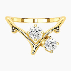 The Toi et Moi Branch 1ct TW Moissanite Two-Stone Ring