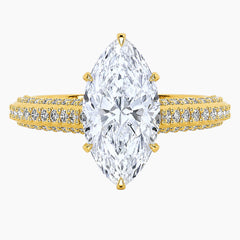 Eternal Grace 2 Carat Marquise Cut Hidden Halo Moissanite Ring