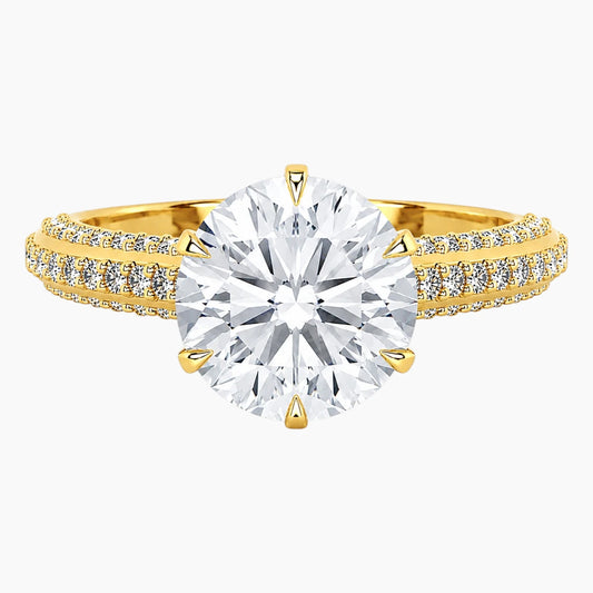 Eternal Brilliance 2 Carat Round Cut Hidden Halo Moissanite Ring