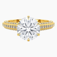 Eternal Brilliance 2 Carat Round Cut Hidden Halo Moissanite Ring