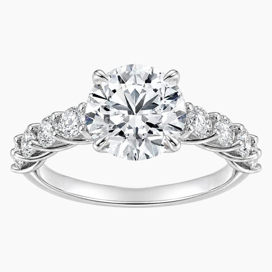 Round Heart True Love Moissanite Ring