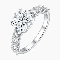 Round Heart True Love Moissanite Ring