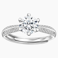 Moissanite Cathedral Engagement Ring