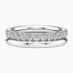 Sorevane Dual Moissanite Band