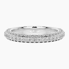 Élaris Trielle Three-Row Moissanite Wedding Band