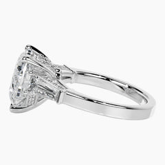 Velarisse Heart Three-Stone Moissanite Ring