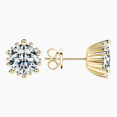 Fireworks Moissanite Stud Earrings