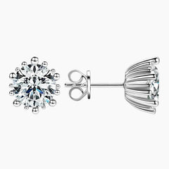 Fireworks Moissanite Stud Earrings