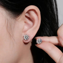 Fireworks Moissanite Stud Earrings