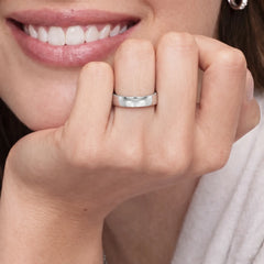 Auvren Pavé Edge Moissanite Wide Band