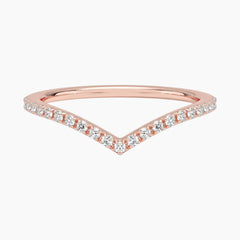 V-Shaped Moissanite Ring