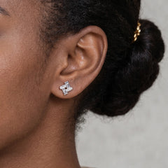 Geometric Shapes Moissanite Stud Earrings