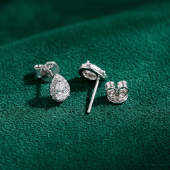 Pear-shaped Moissanite Stud Earrings