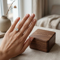 Wilma Asscher Cut Moissanite Ring