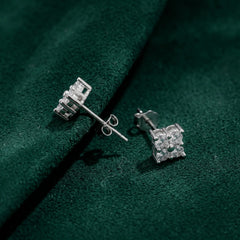 Flowers Moissanite Stud Earrings