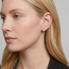 Fleuréa Pear Moissanite Stud Earrings