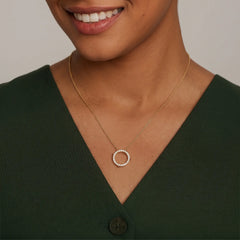 Dainty Moissanite O-Pendant Necklace