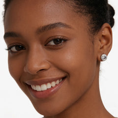 Circular Moissanite Stud Earrings