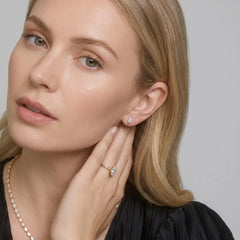 Classic Bezel Set Marquise Cut Brilliant Moissanite Stud Earrings