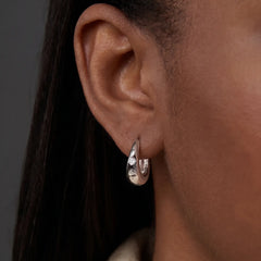 Ring Buckle Moissanite Stud Earrings