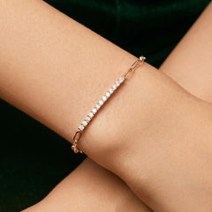 Simple Designer Moissanite Bracelet