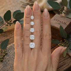 2 Carat French Milgrain Cushion Moissanite Engagement Ring